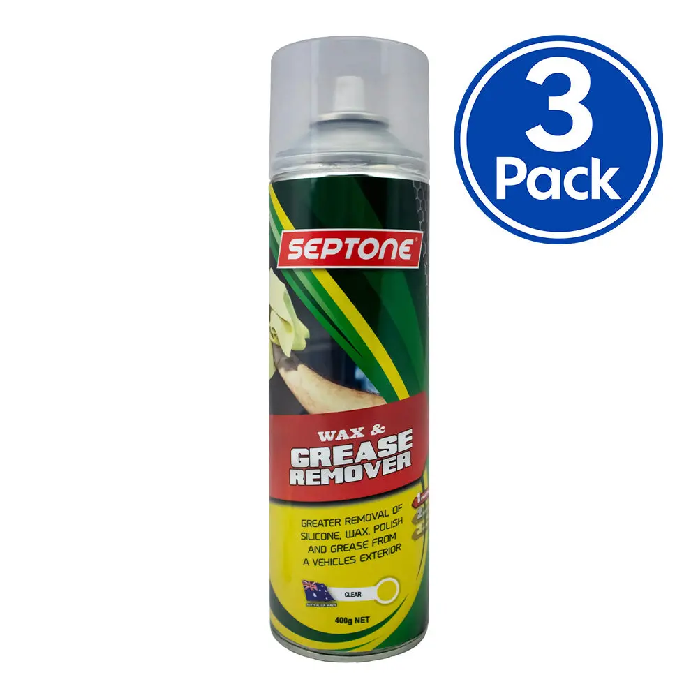 Septone Wax And Grease Remover 400G Aerosol Pre Painting Cleaner X 3 Pack 1