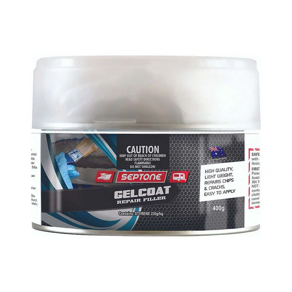 Septone Boat Care Marine Gelcoat Repair Body Filler 400G With Hardener 1