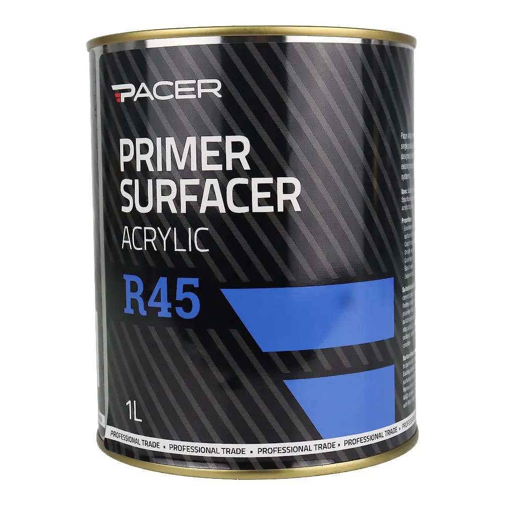 Pacer R45 Acrylic Primer Surfacer 1L Grey High-Build Automotive Primer 1