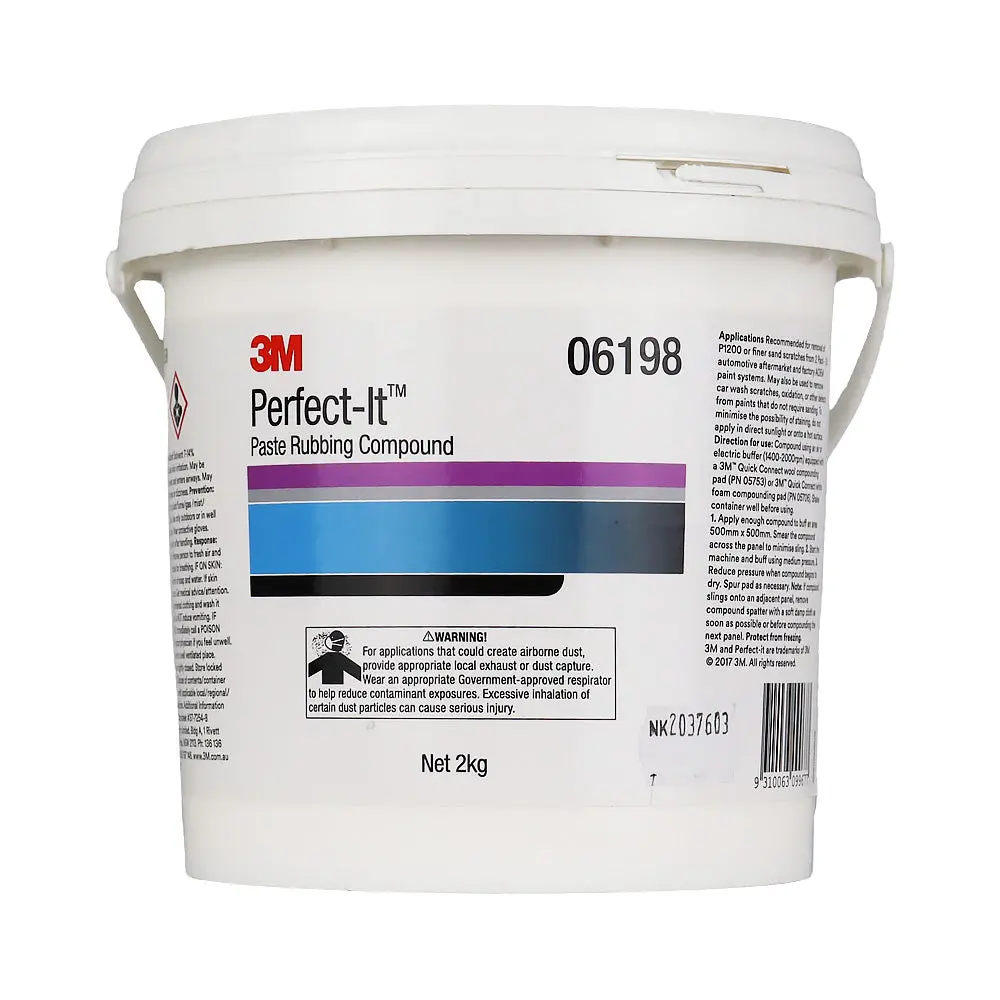 3M 06198 Perfect It Paste Rubbing Compound 2Kg Cutting Plus Ex P1200 Scratches 1