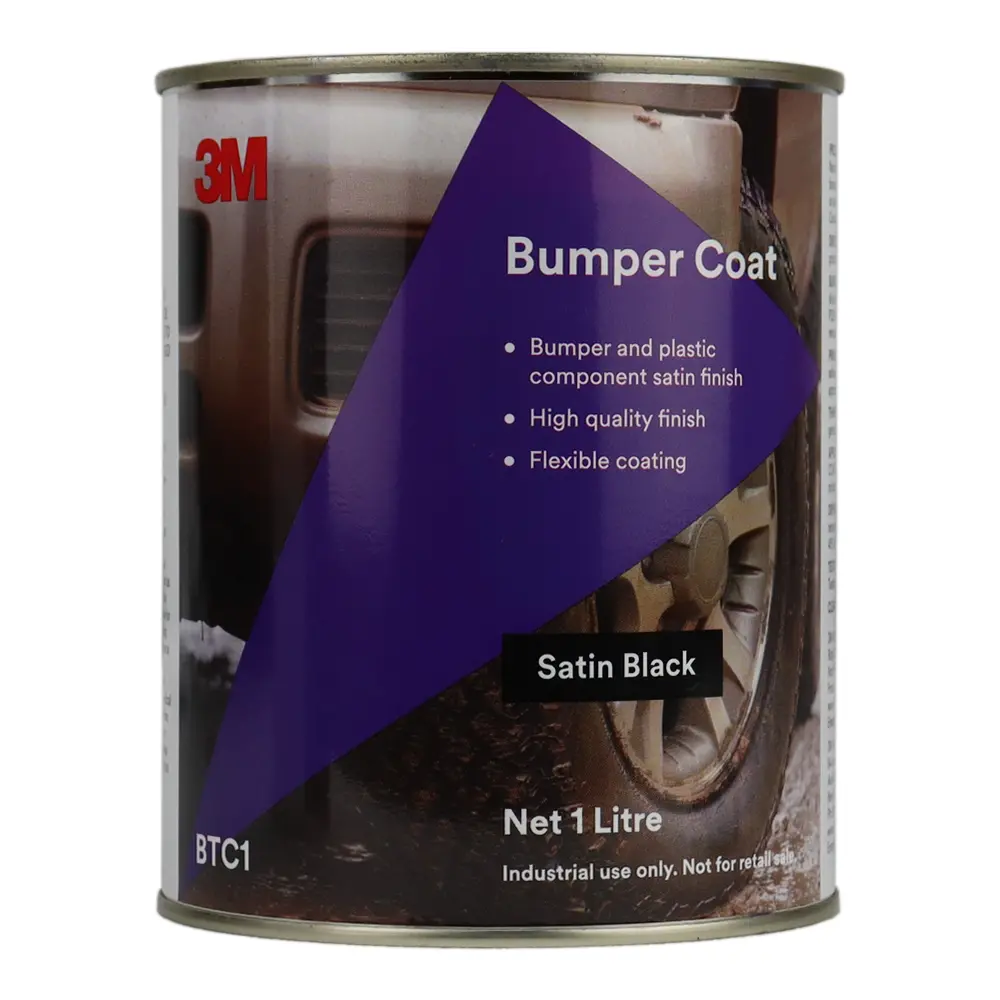 3M Bumper Coat 1L Satin Black Automotive Plastic Trim Primer Flexible Coating 1