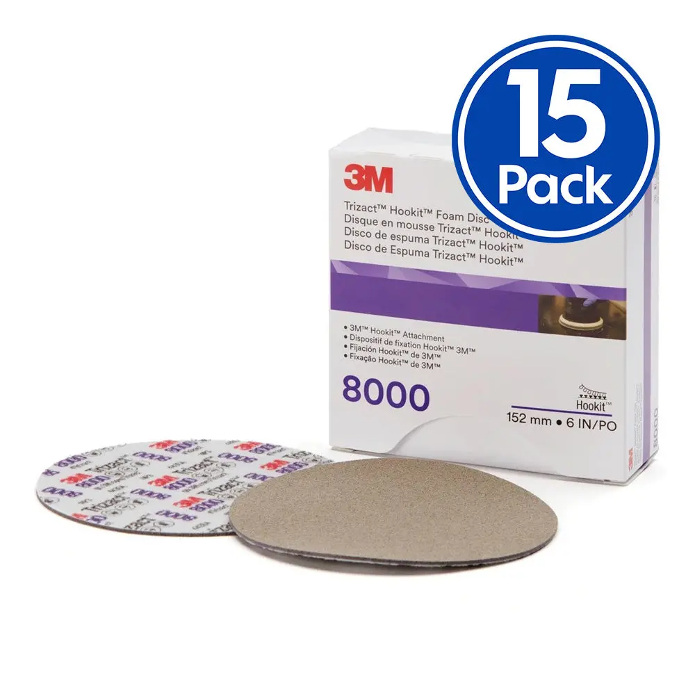3M 30806 Trizact Hookit Abrasive Disc 8000 Grit 150Mm X 15 Pack 1
