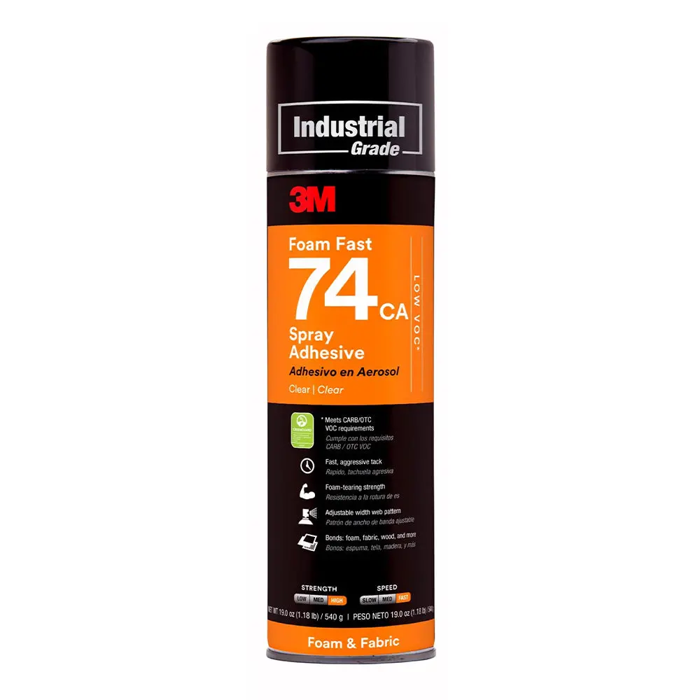 3M Foam Fast 74 Spray Adhesive Upholstery 540G Instant Bonding Orange 1