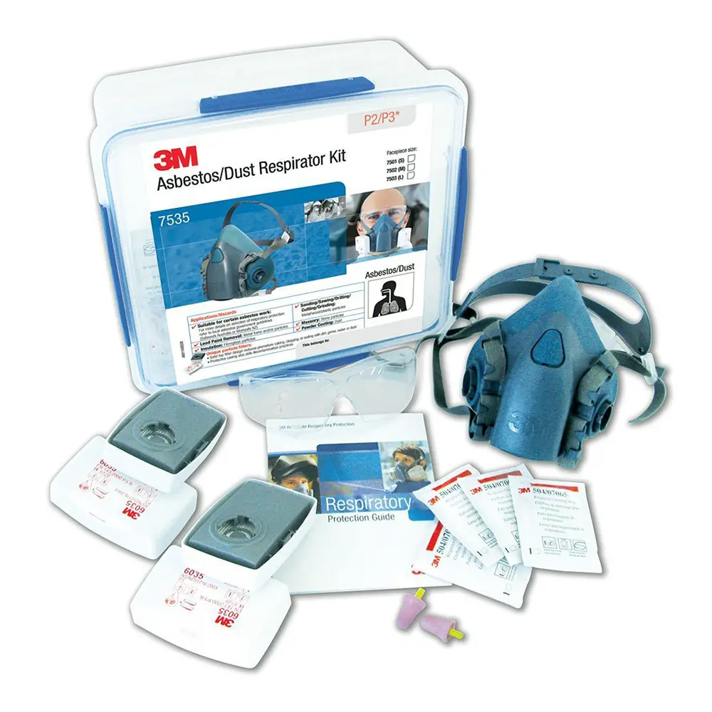 3M Asbestos/Dust Half Face Respirator Kit 7535 Small P2/P3 Respiratory Protection 1