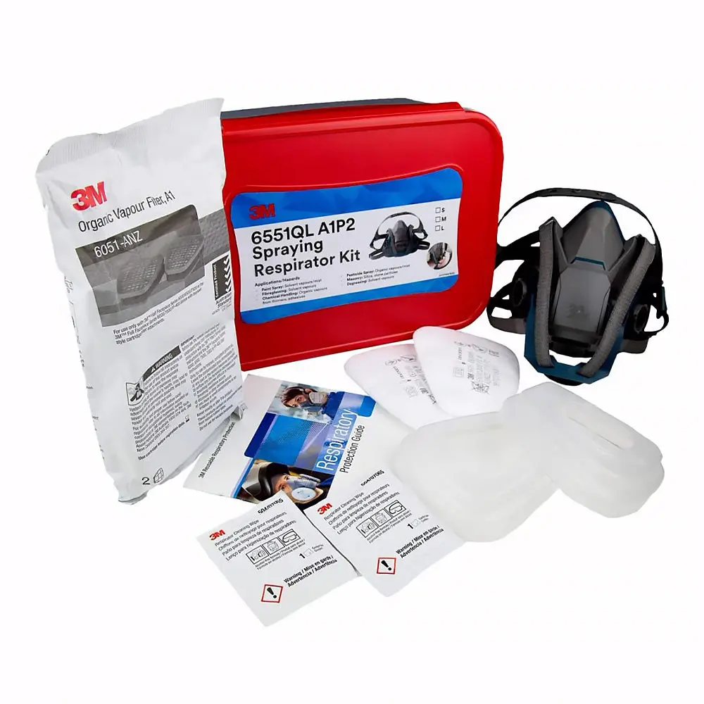 3M 6551Ql Spraying Respirator Kit A1p2 Medium Paint Mask Organic Vapor 1