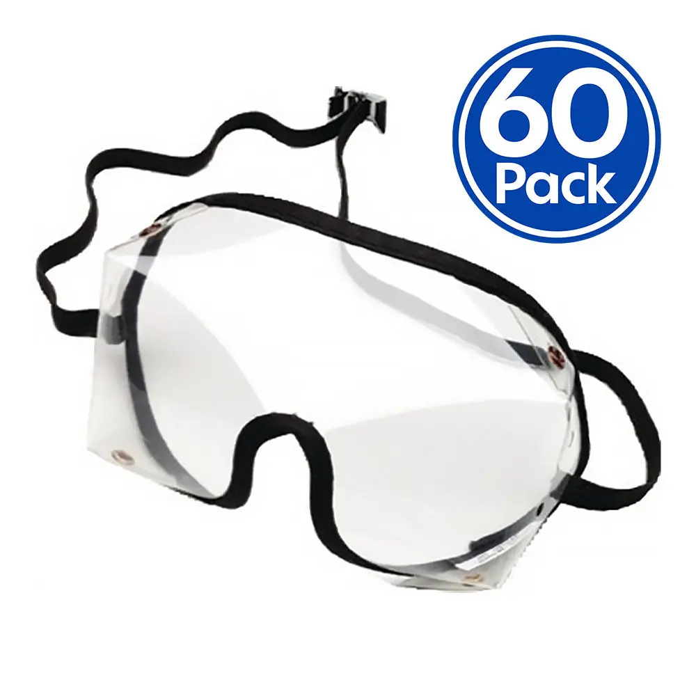 3M Sz828 Cotton Bound Disposable Dust Goggles Clear Lens X 60 Pack 1