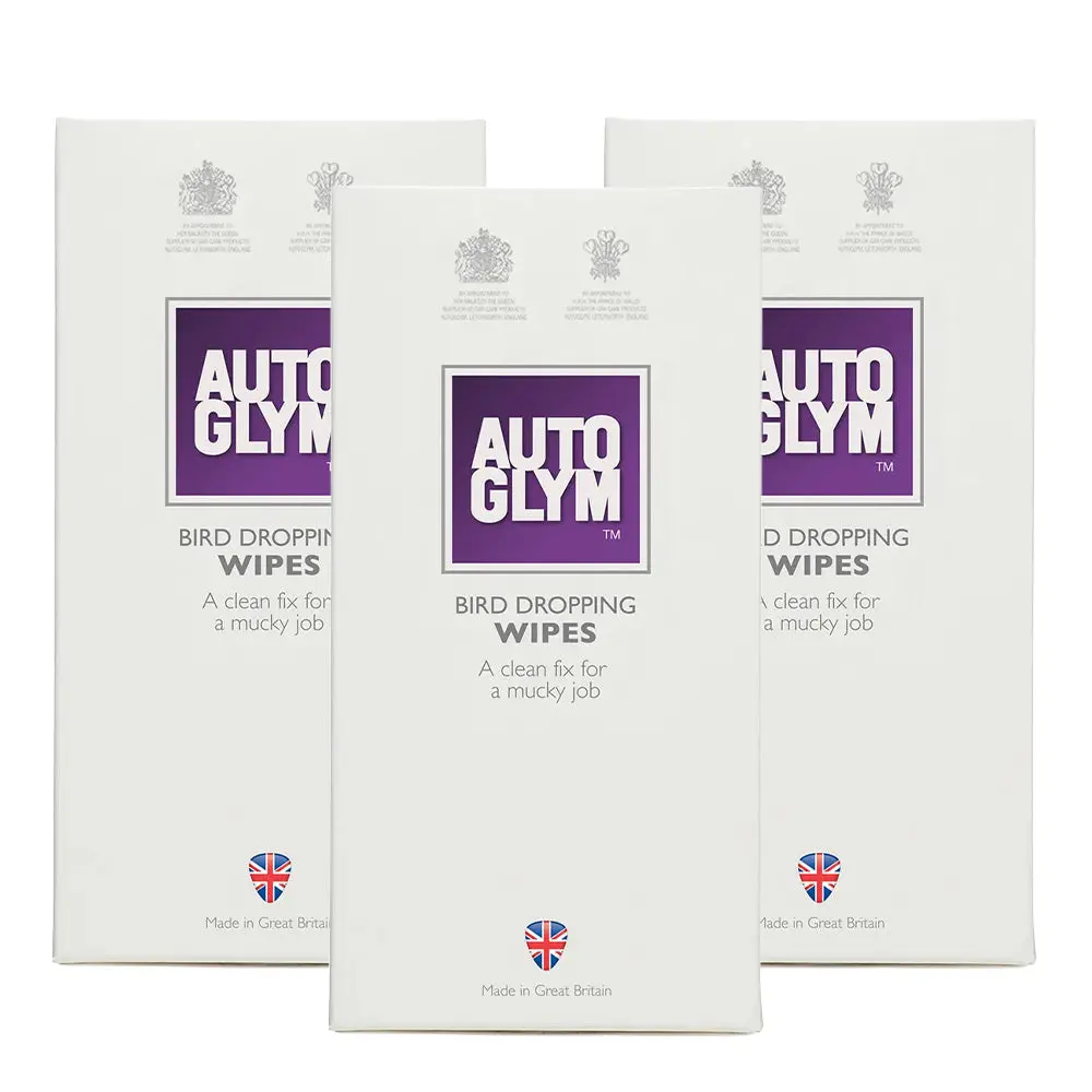 Autoglym Bird Dropping Wipes Removal Clean Car Care X 30 Satchets 1