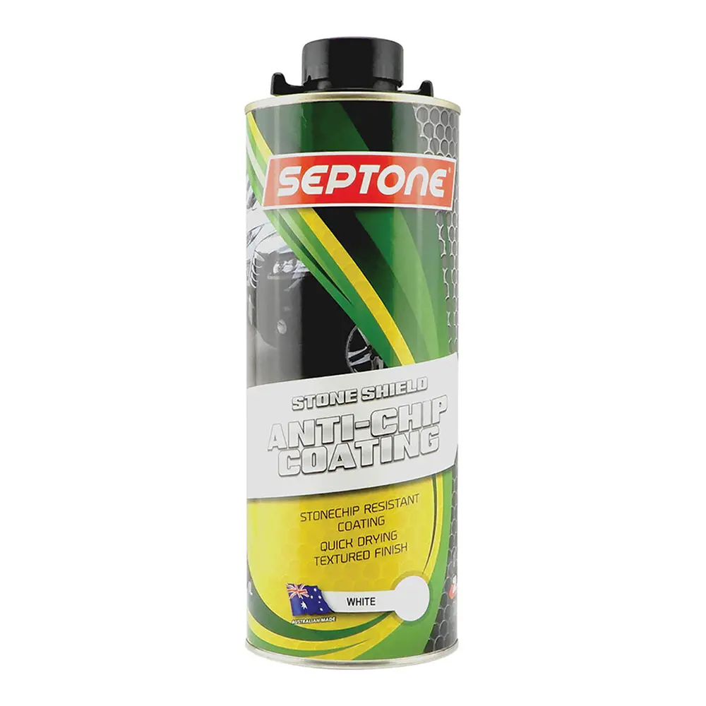 Septone Stoneshield Water Based Elasticised Anti Chip Coating 1L White 1