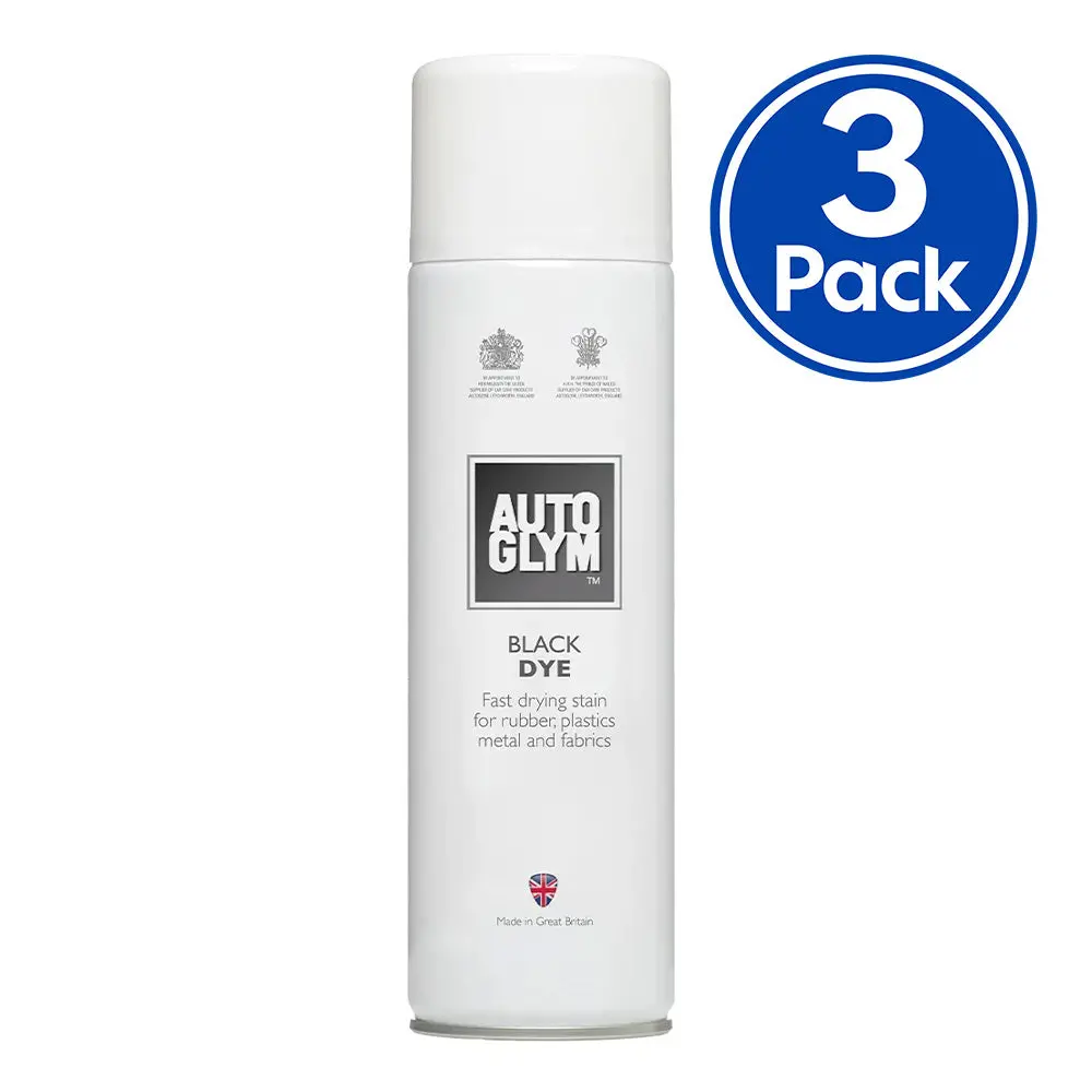 Autoglym Black Dye Stain 450Ml Carpet Rubber Seat Tyre X 3 Pack 1