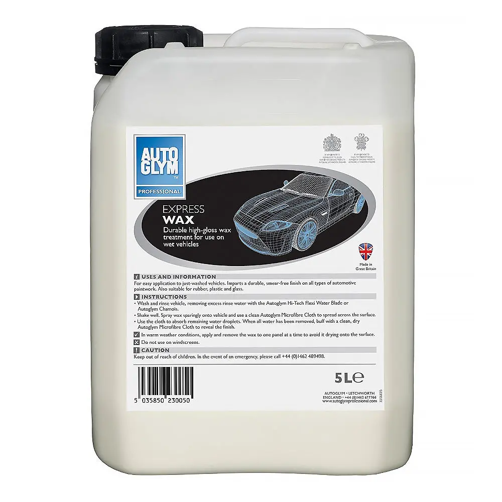 Autoglym Automotive Car Express Wax 5L High Gloss Carnauba Protection 1