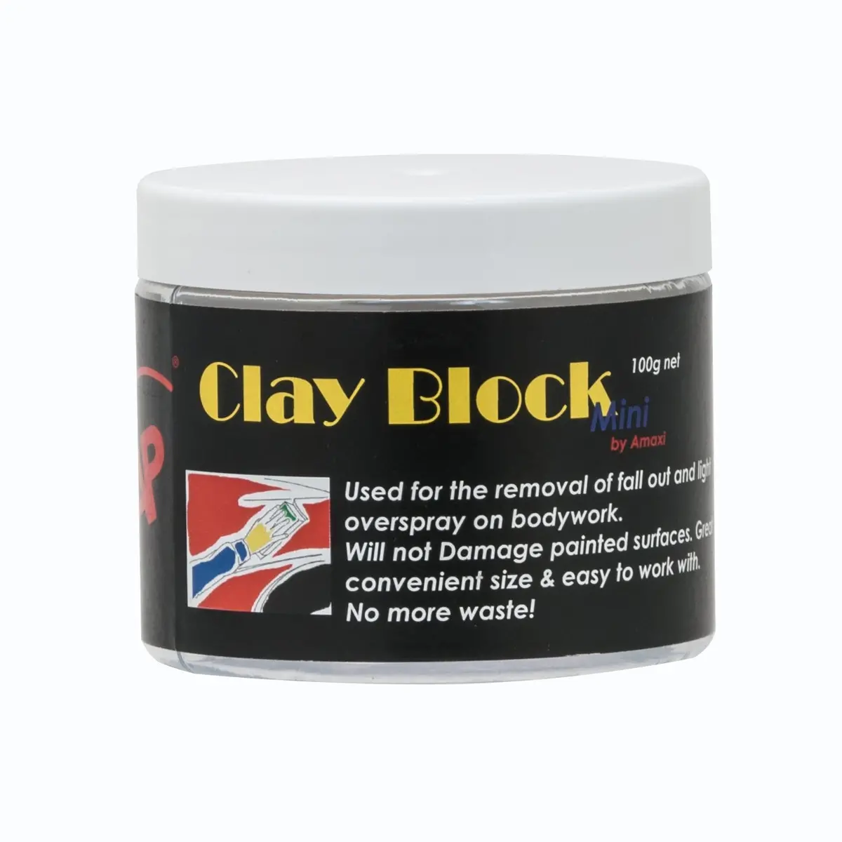 Amaxi Clay Block 100Gm Overspray Removal Car Detailing 1