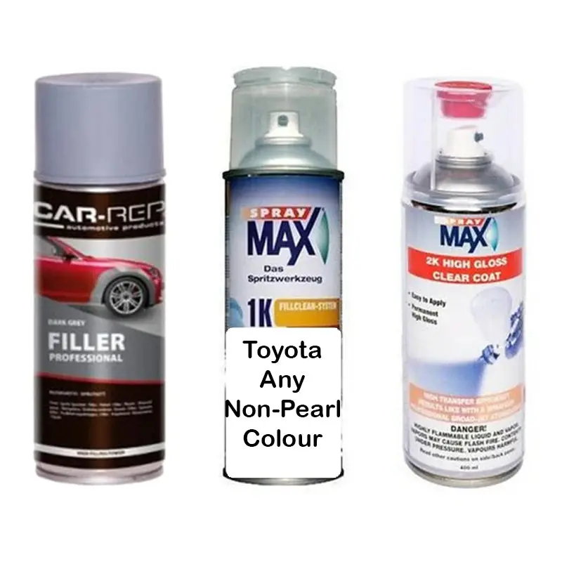 Auto Touch Up Paint For Toyota Any Non Pearl Colour Plus 2K Clear Coat & Primer 1