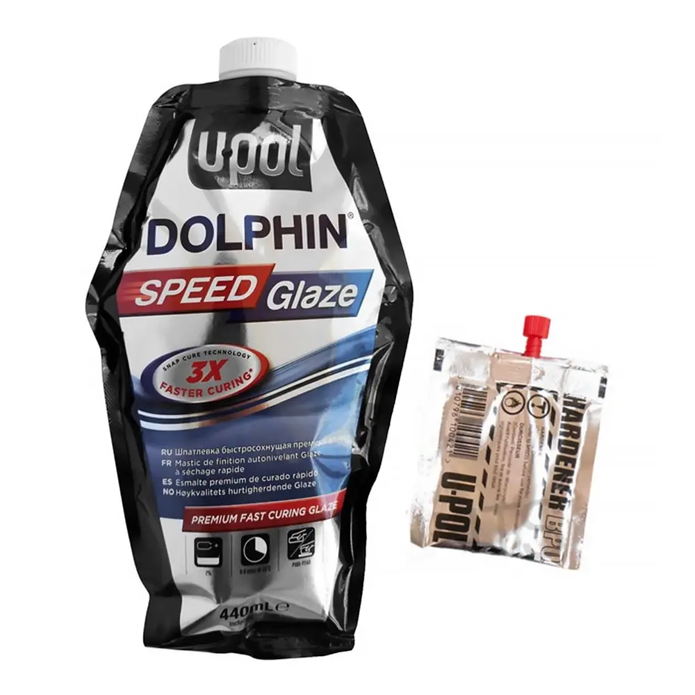 U-Pol Dolphin Speed Glaze 440Ml Fast Cure Ultra Fine Lightweight Pinhole Filler 1