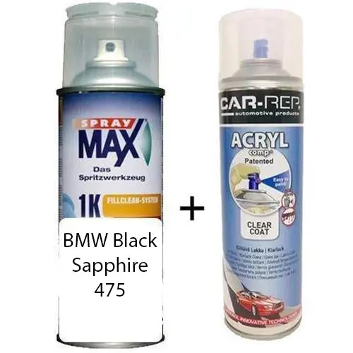 Auto Touch Up Paint Bmw Black Sapphire 475 Plus 1K Clear Coat 1