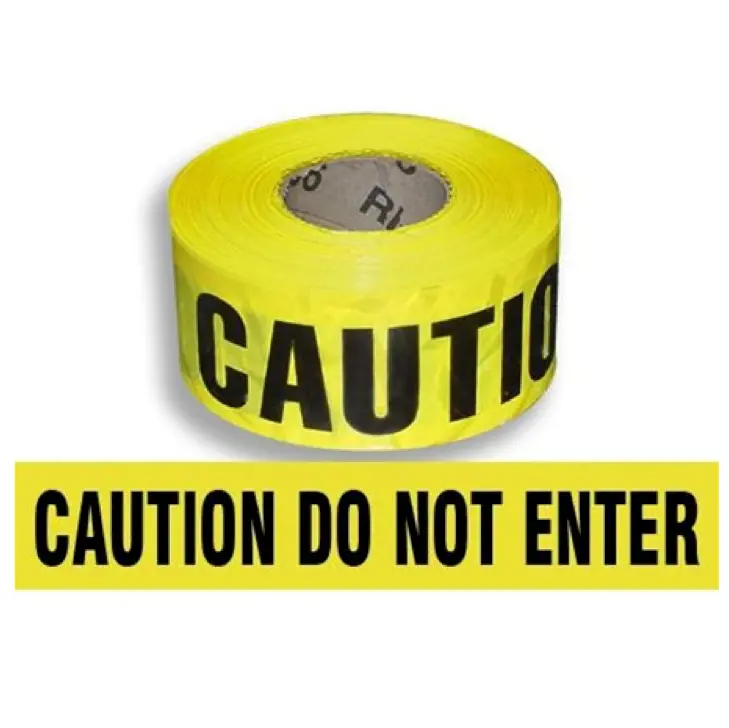 Barricade Tapes, "Caution Do Not Enter", Black On Yellow 1