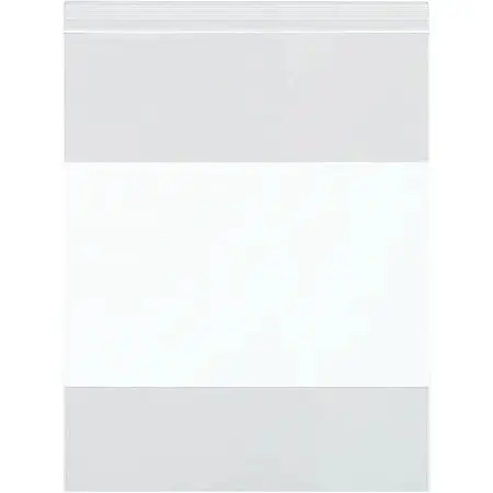 Reclosable Poly Bags, With White Writing Block, 2 Mil (Various Sizes) 1
