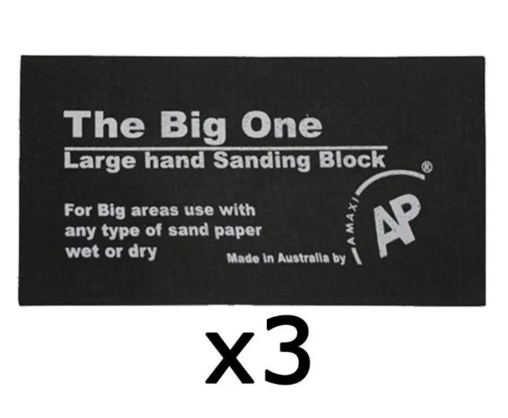 Amaxi Ap The Big One Large Rubber Hand Sanding Block 3 Pack 1