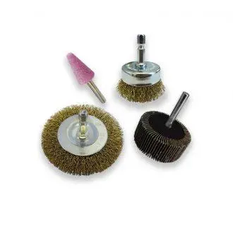 Josco 4 Piece Drill Accessory Kit Multi Purpose Deburring Paint Removal Rust 1