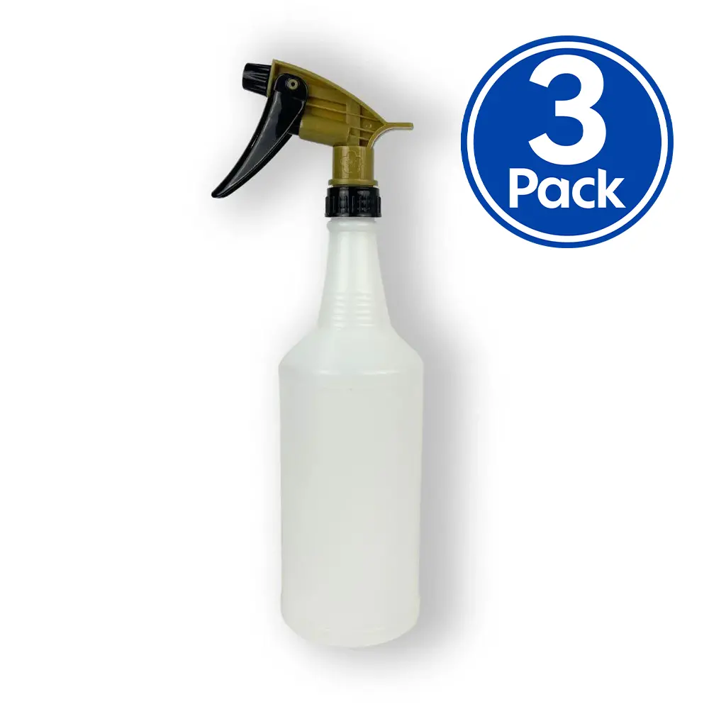 3D Chemical Resistant Spray Bottle 946Ml X 3 Pack With Trigger Acid Cleaners 1