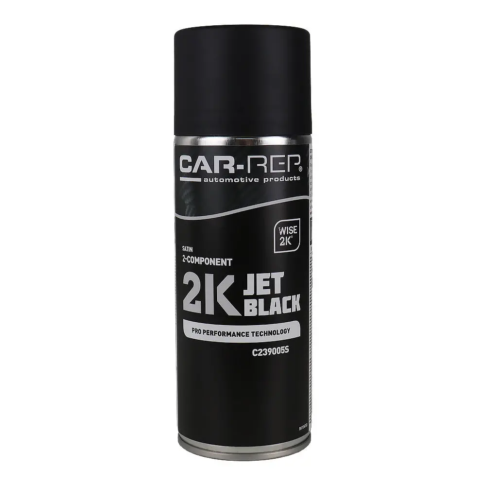 Car-Rep 2K Satin Jet Black 400Ml Automotive Spray Paint 1