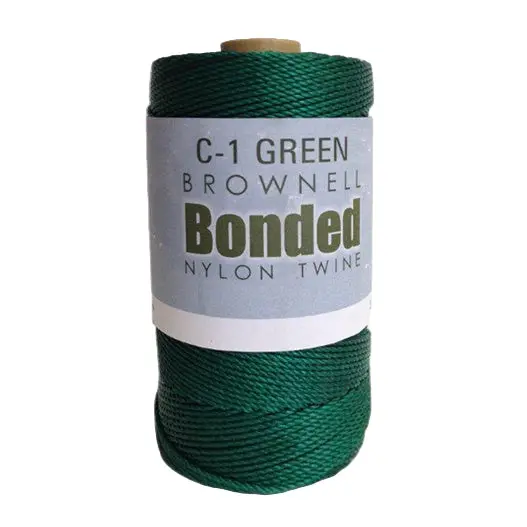Nylon Twine, Bonded, Green (Various Sizes) 1