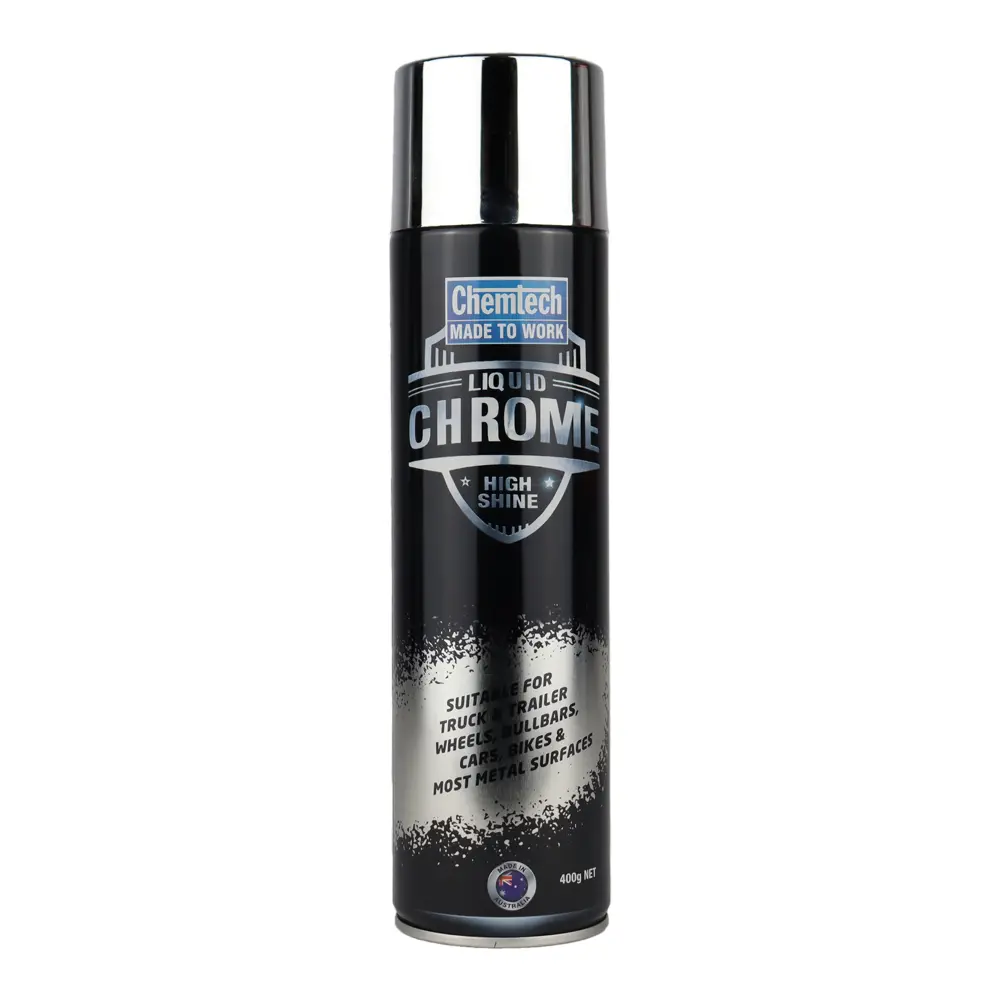 Chemtech Liquid Chrome High Shine Paint Aerosol 400G Wheels Bikes 1