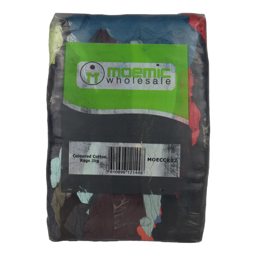 Moemic Coloured Cotten Rags 2Kg Cleaning Multipurpose Bulk 1