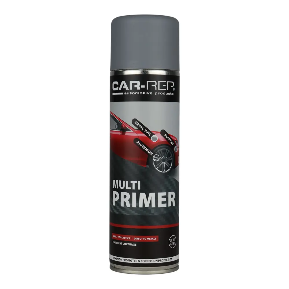Car-Rep Automotive Multi Primer 500Ml Grey Aerosol Metal Aluminium Plastic 1