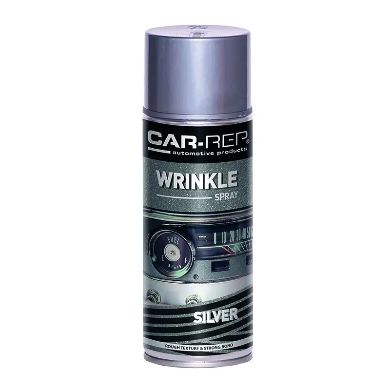 Car-Rep Wrinkle Effect Automotive Paint 400Ml Silver 1