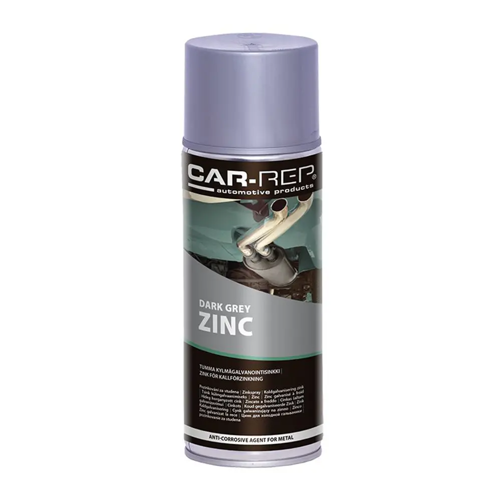 Car-Rep Zinc Cold Galvenized Anti-Corrosive Spray Paint 400Ml Dark Grey Aerosol 1