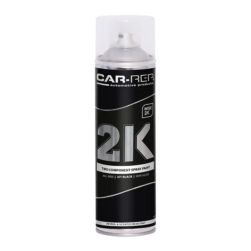 Car-Rep Professional Automotive 2K Semi-Gloss Aerosol 500Ml Jet Black Ral9005 1