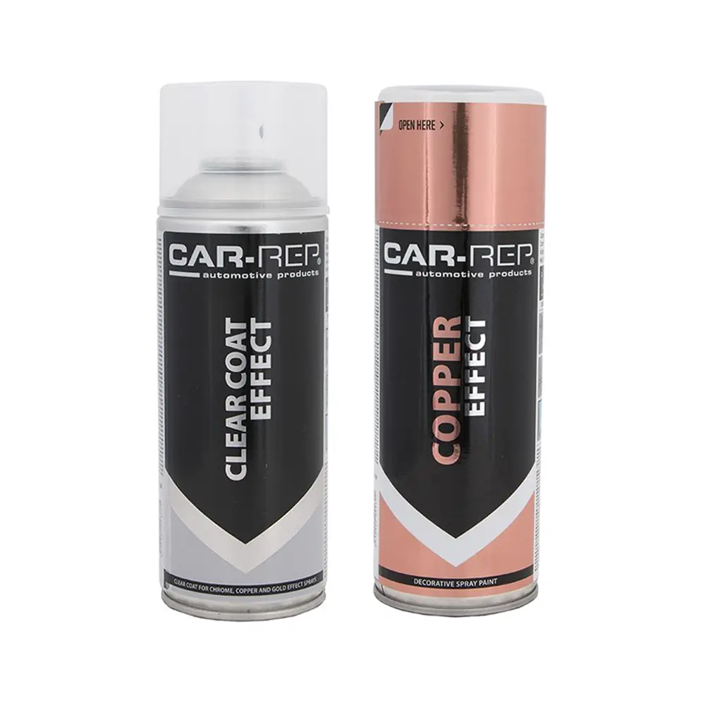 Car-Rep Effect Acrylic Indoor Paint 400Ml Copper + Clear Bundle 1