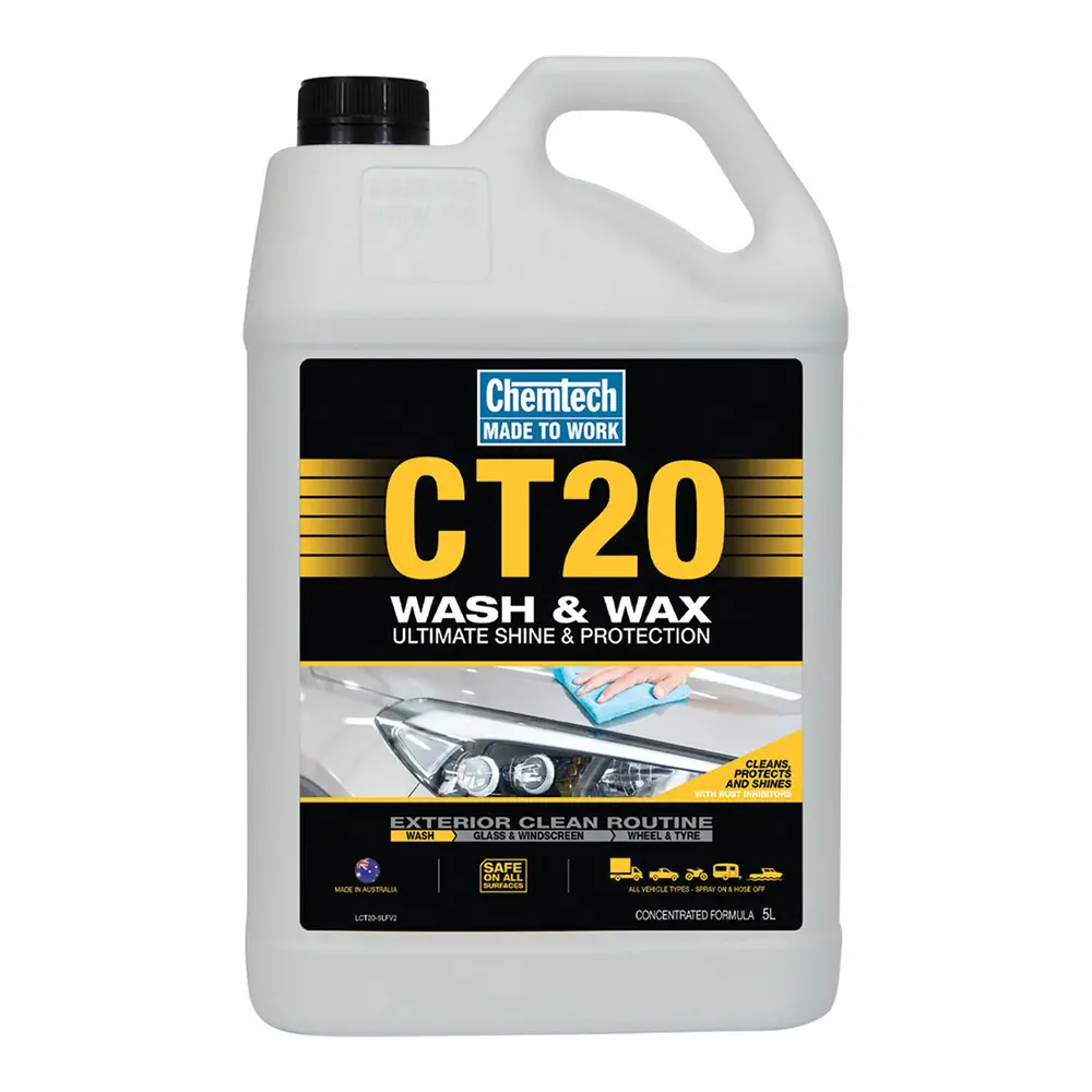 Chemtech Ct20 Wash & Wax 5L Concentrated Biodegradable Rust Inhibiting 1