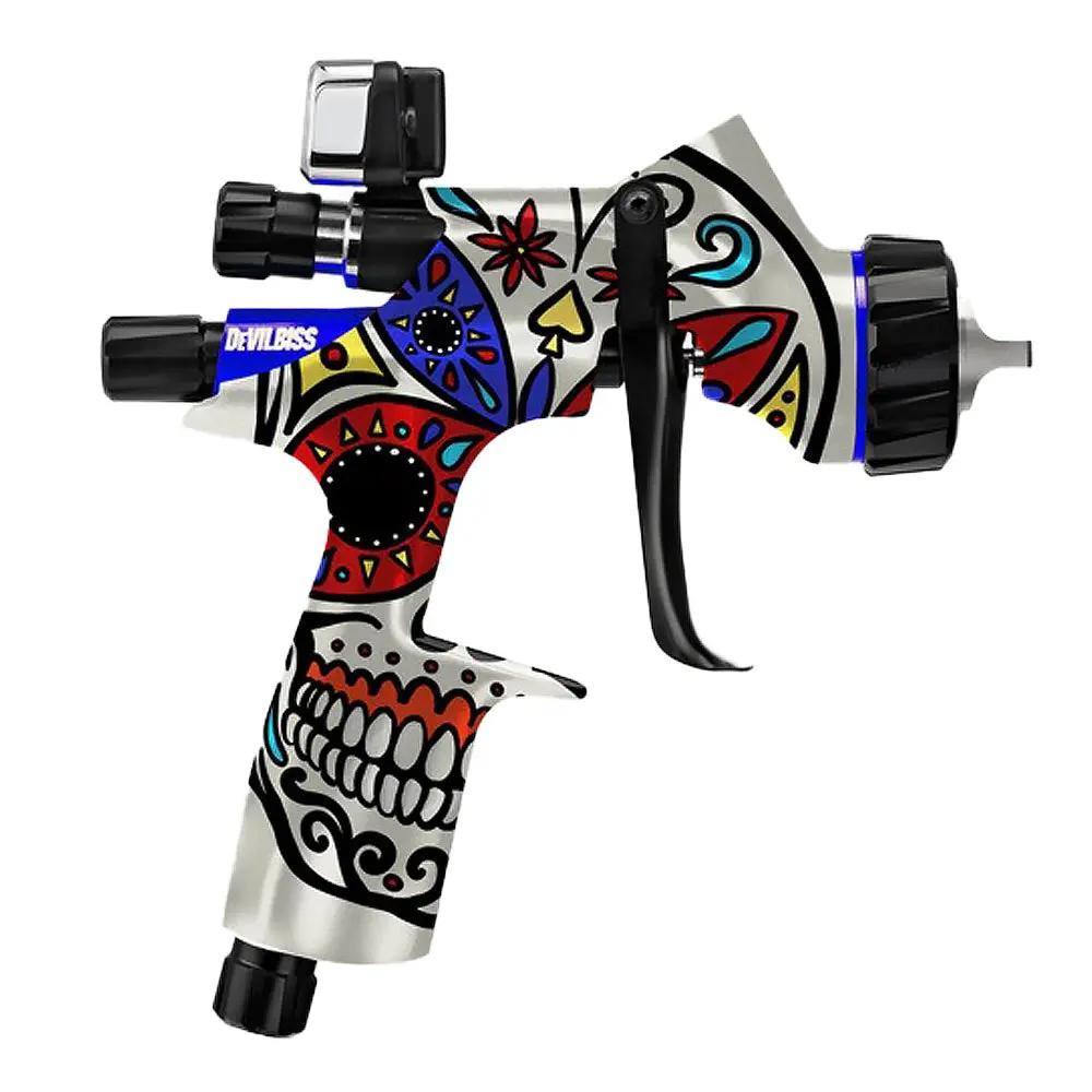 Devilbiss Limited Edition Calavera C1+ Aircap Dv1 Clearcoat 1.3Mm Digital Gravity Gun & Cup Kit 1