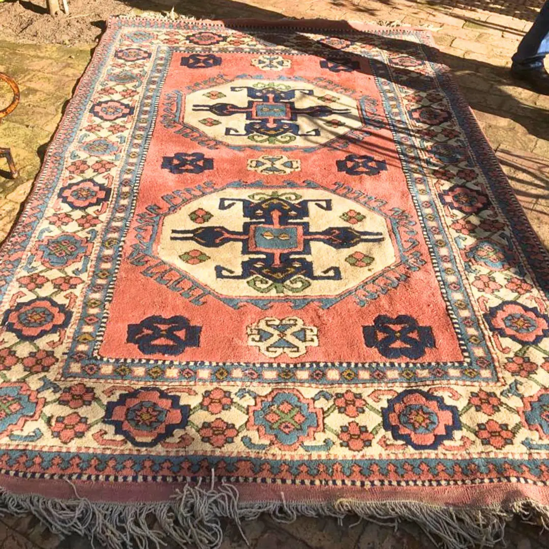 Brightly Colored Vintage Rug 1