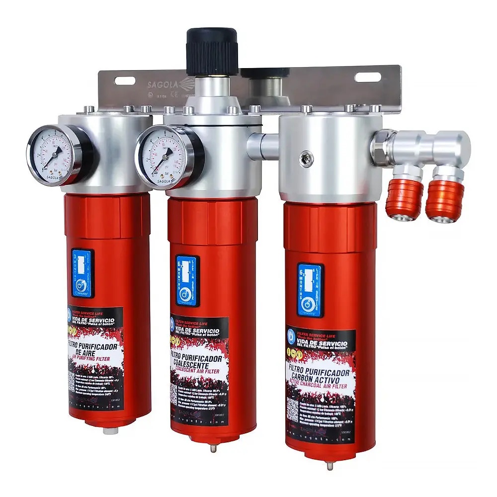 Sagola 3 Stage Air Filter 5300 Coalescent With Regulator 0.01 Microns 1