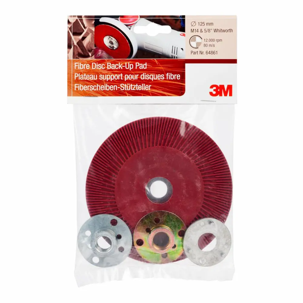 3M 64861 High Performance Ribbed Back-Up Pad 125Mm X 22Mm M14 1