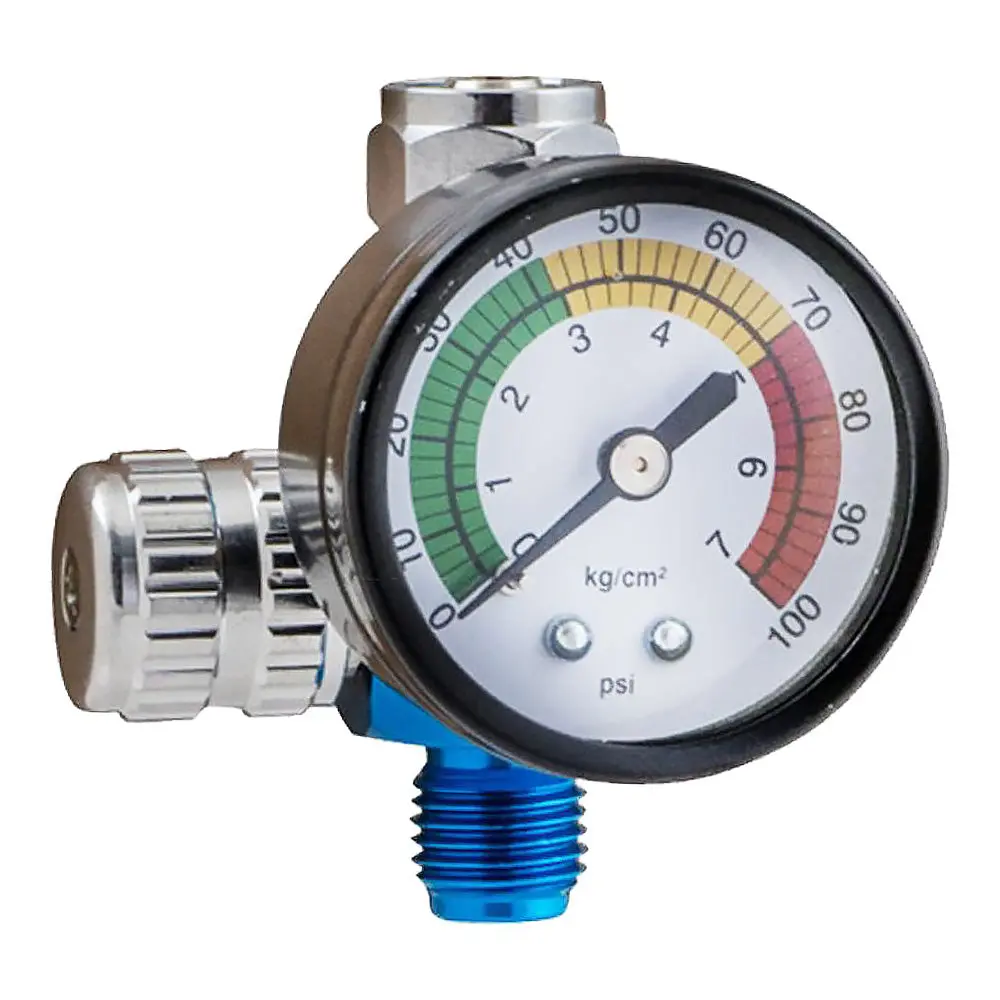 2Spray Inline Spray Gun Air Pressure Regulator With Gauge 1/4" Fitting 1