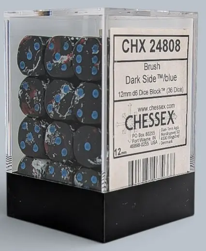 Dice: 36X D6: Brush: Dark Side / Blue 1