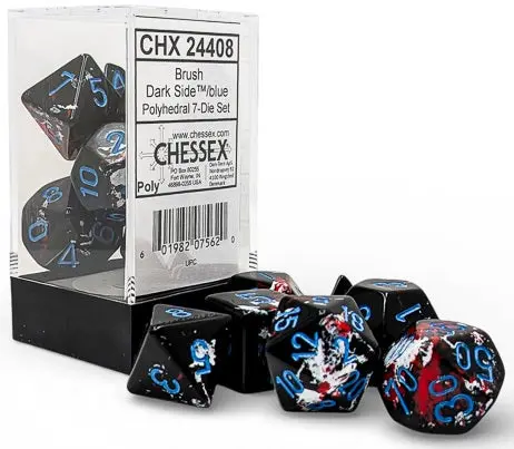Dice: 7 Pc: Brush : Dark Side / Blue 1