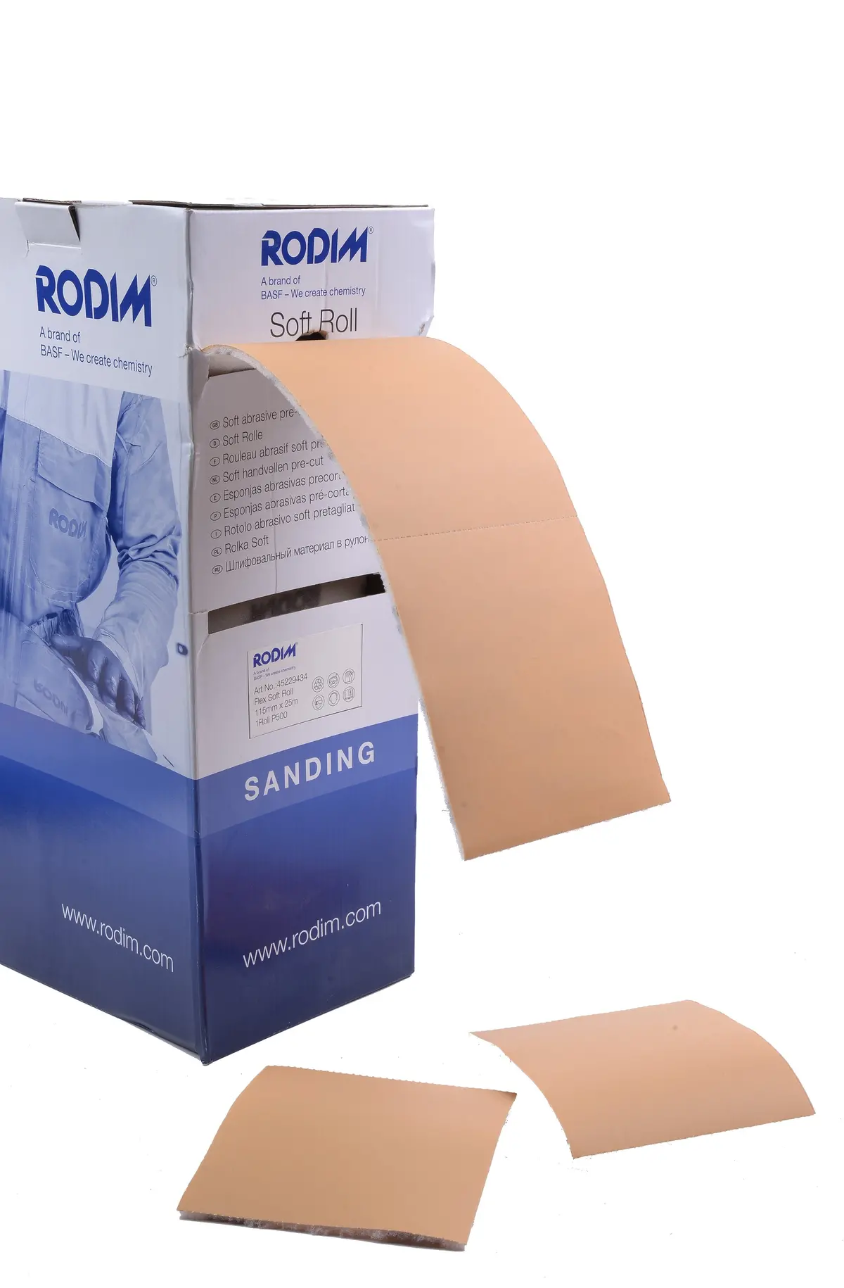 Basf Rodim Flex Soft Foam Roll Sanding Abrasive Paper 115Mm X 25M Glasurit Sponge 1