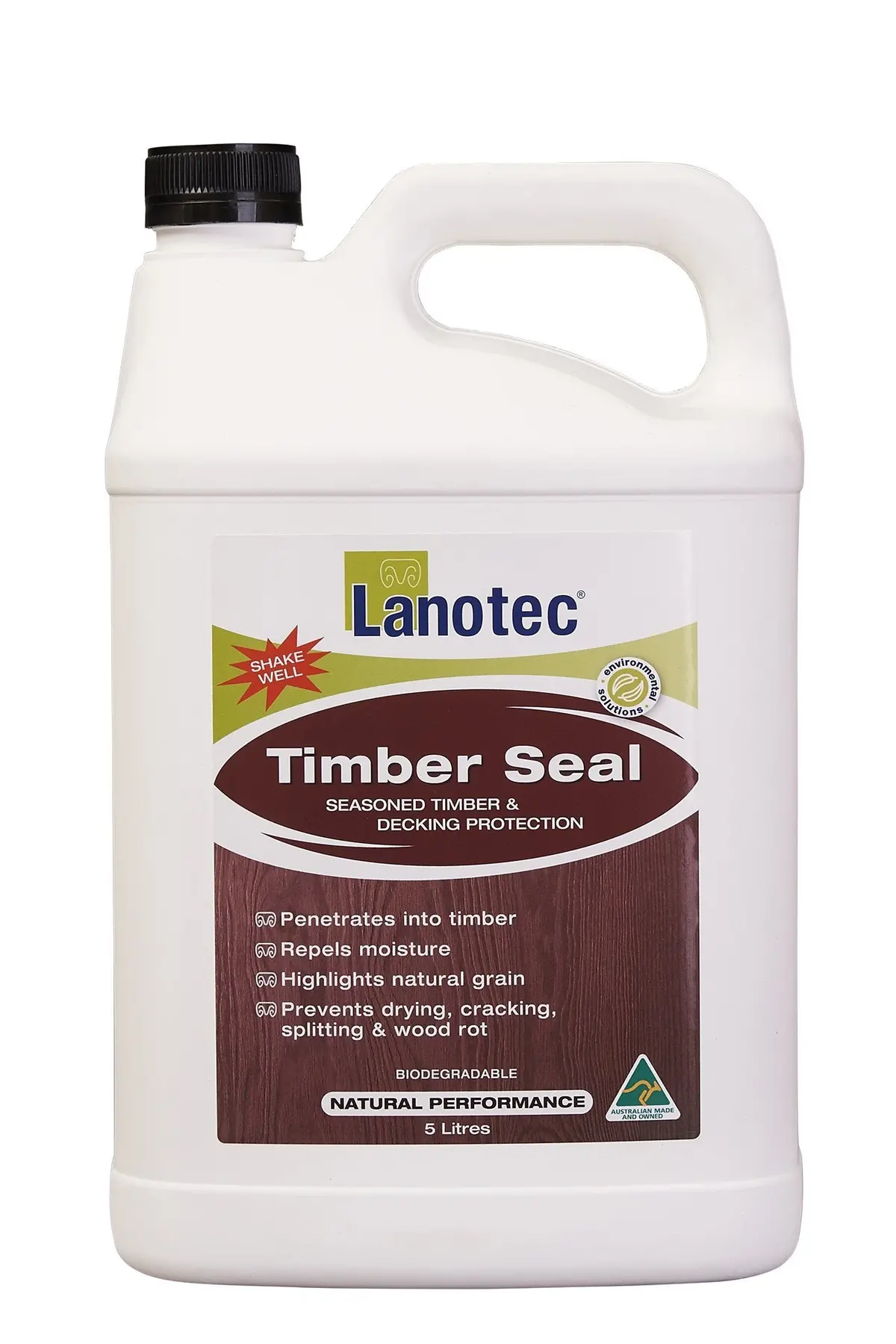 Lanotec Timber Seal Decking Protection (Repels Moisture, Prevents Cracking) 5L 1