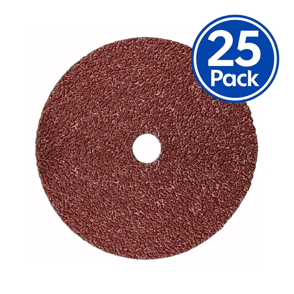 Deerfos Resin Fibre Disc 120 Grit 115Mm X 22Mm X 25 Pack Grinder Sanding Discs 1
