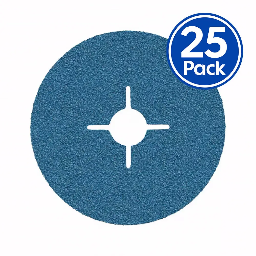 Deerfos Zirconia Resin Fibre Disc 60 Grit 125Mm X 22Mm X 25 Pack Sanding Discs 1