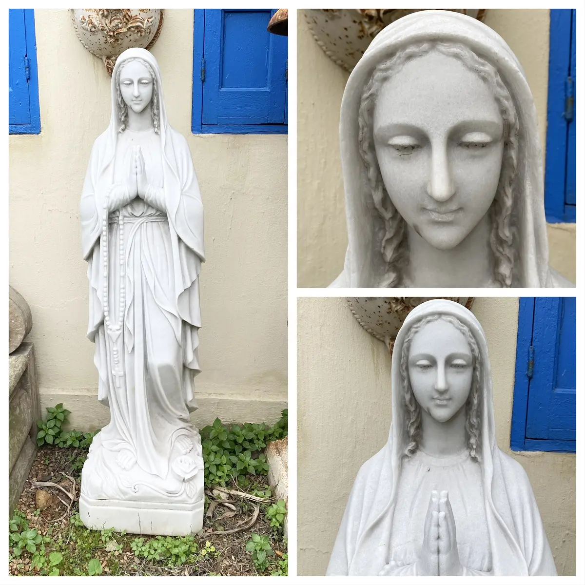 White Marble Mother Mary Statue - Sold 1