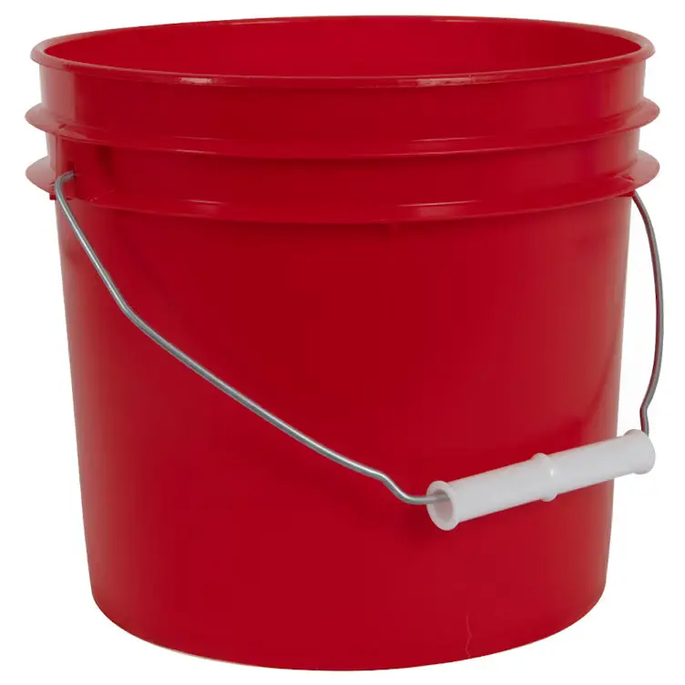 Pail, 1 Gallon, Red, Hdpe 1