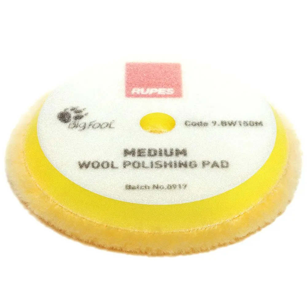 Rupes Bigfoot 130/145Mm Medium Wool Yellow Polishing Pad 9.Bw150m 1