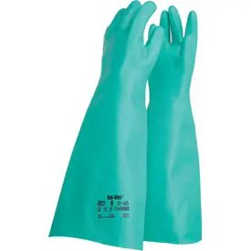 Chemical Gloves, Nitrile, 18" Length 1