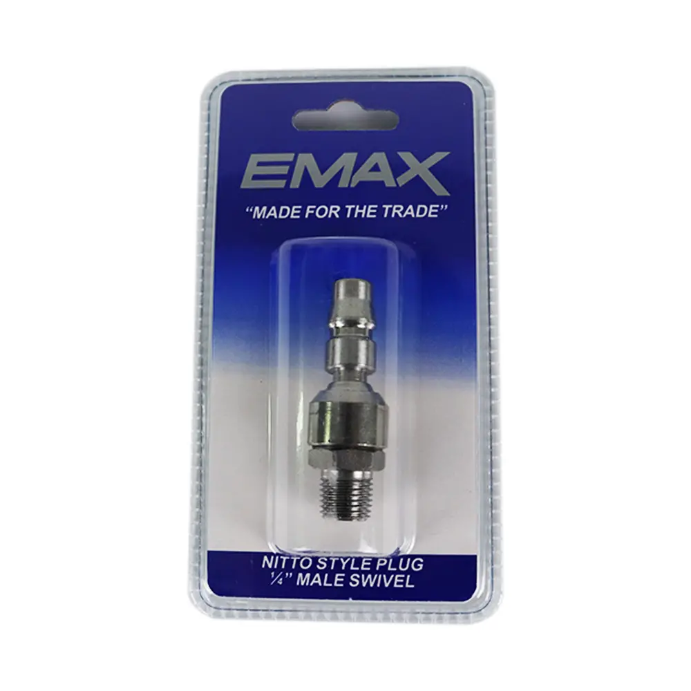 Emax 1/4" Male Swivel Plug Nitto Style Air Fitting 1