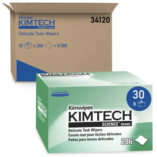 Kimwipes™ Delicate Task Wipers, 8.4 X 4.4 In. (21.33 X 11.17 Cm), Case Of 30 Boxes 1